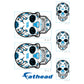Sheet of 5 -Carolina Panthers: Skull Minis - Officially Licensed NFL Removable Adhesive Decal