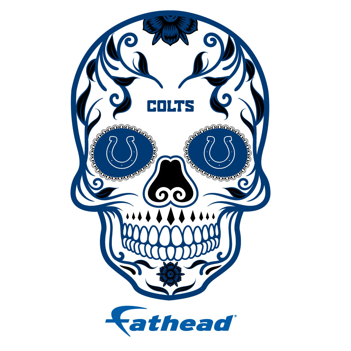 Sheet of 5 -Indianapolis Colts: Skull Minis - Officially Licensed NFL Removable Adhesive Decal