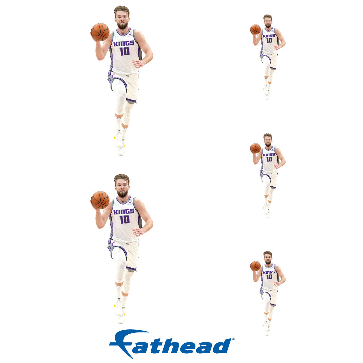 Sheet of 5 -Sacramento Kings: Domantas Sabonis Player Minis - Officially Licensed NBA Removable Adhesive Decal