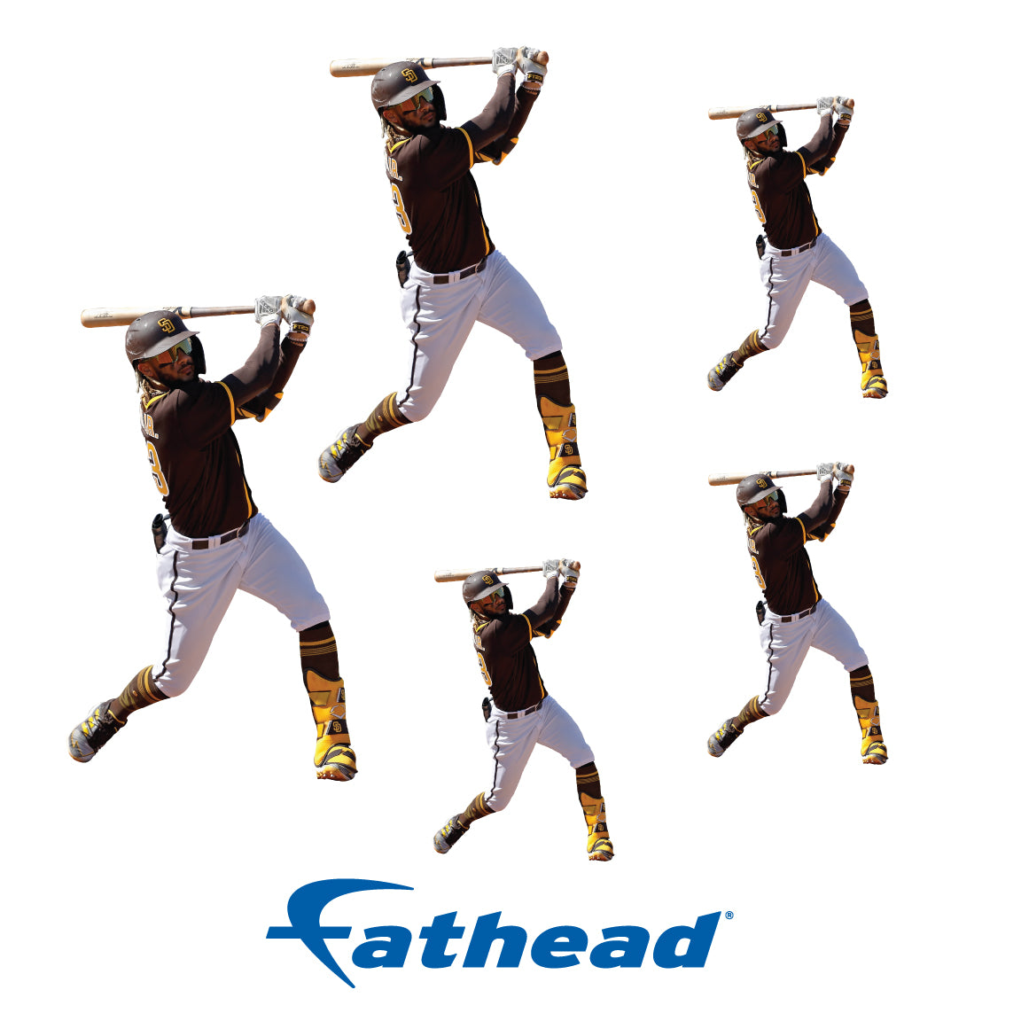Sheet of 5 -San Diego Padres: Fernando Tat√≠s Jr. Player Minis - Officially Licensed MLB Removable Adhesive Decal