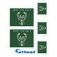 Sheet of 5 -Milwaukee Bucks: Hype Logo Minis - Officially Licensed NBA Removable Adhesive Decal