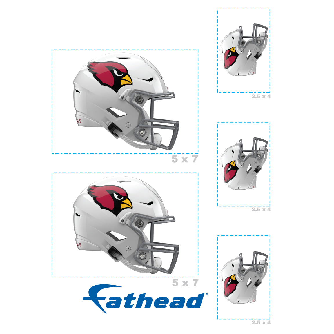Arizona Cardinals: Helmet Minis - Officially Licensed NFL Removable Adhesive Decal