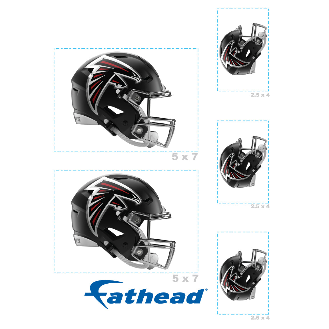 Atlanta Falcons: Helmet Minis - Officially Licensed NFL Removable Adhesive Decal