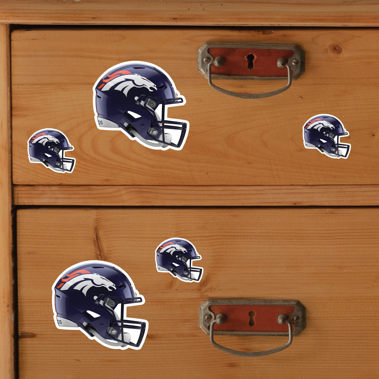 Denver Broncos: Helmet Minis - Officially Licensed NFL Removable Adhesive Decal