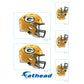 Green Bay Packers: Helmet Minis - Officially Licensed NFL Removable Adhesive Decal