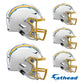 Los Angeles Chargers - 5 Helmet Minis (Mixed Sizes) - Official NFL - Reusable Vinyl Decals