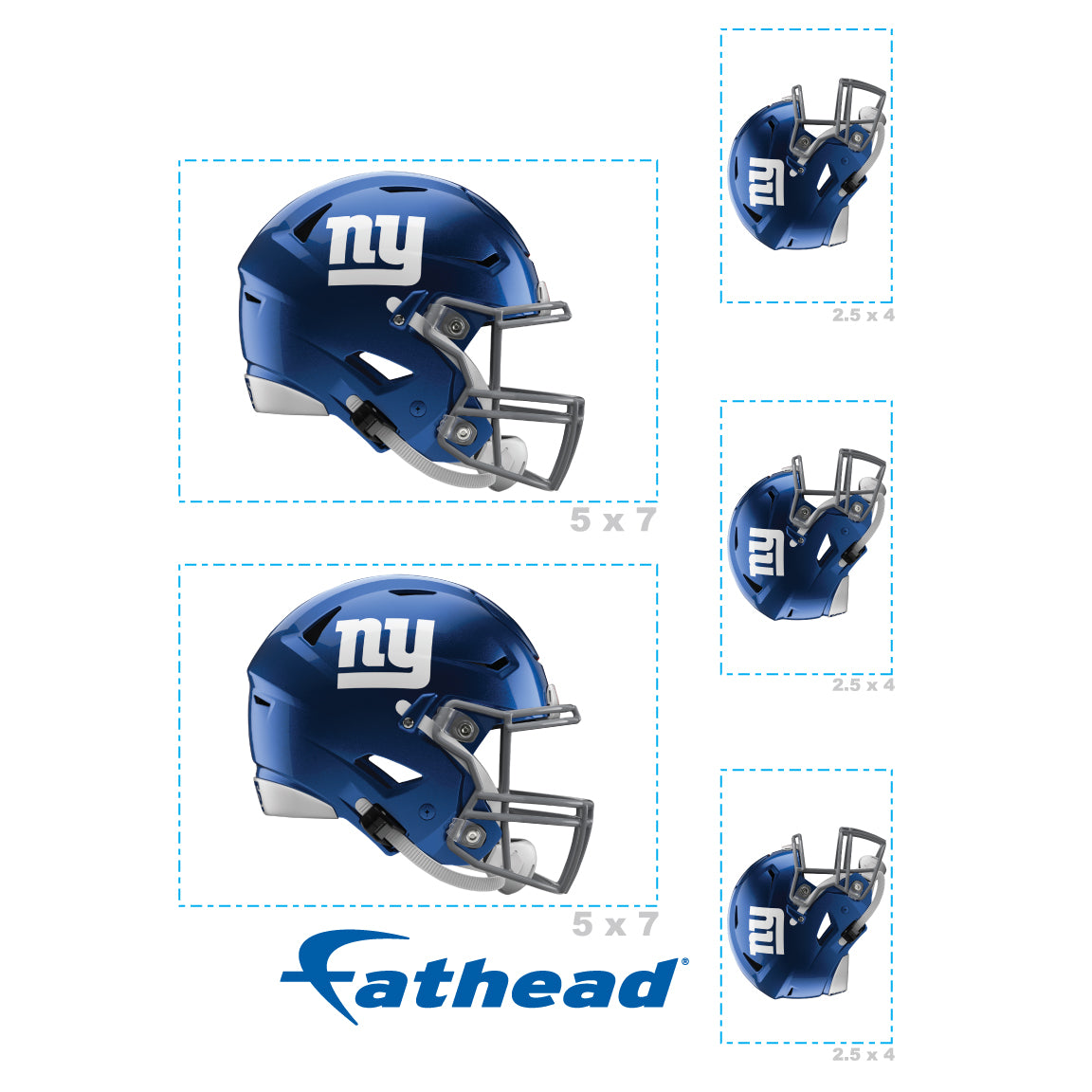 New York Giants: Helmet Minis - Officially Licensed NFL Removable Adhesive Decal