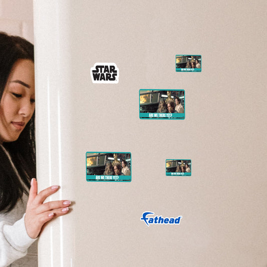 Are We There Yet meme Minis        - Officially Licensed Star Wars Removable     Adhesive Decal