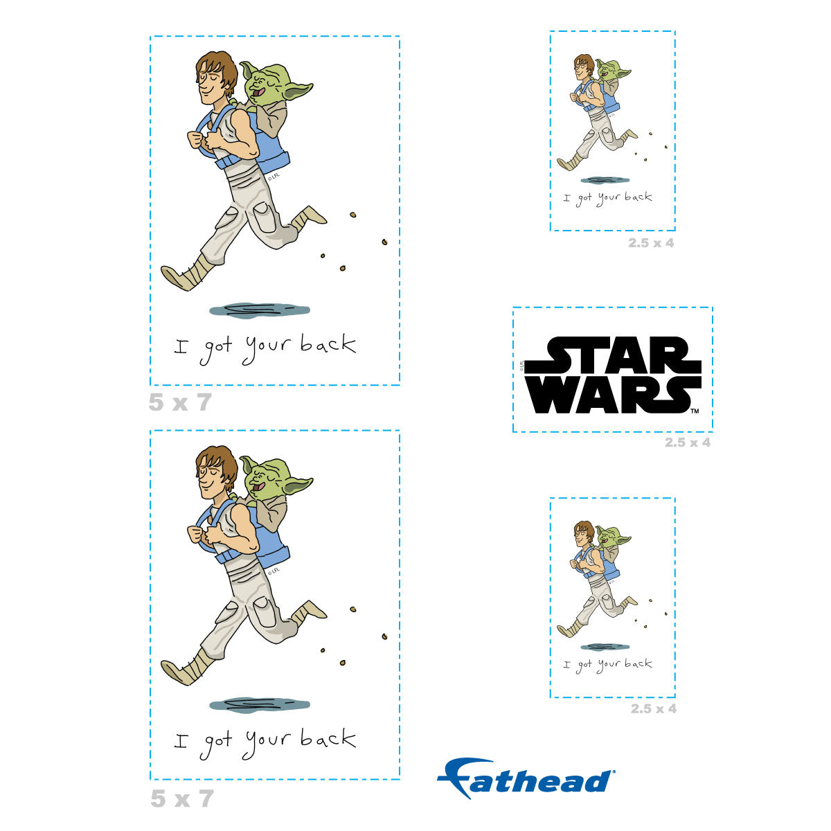 I Got Your Back Minis        - Officially Licensed Star Wars Removable     Adhesive Decal