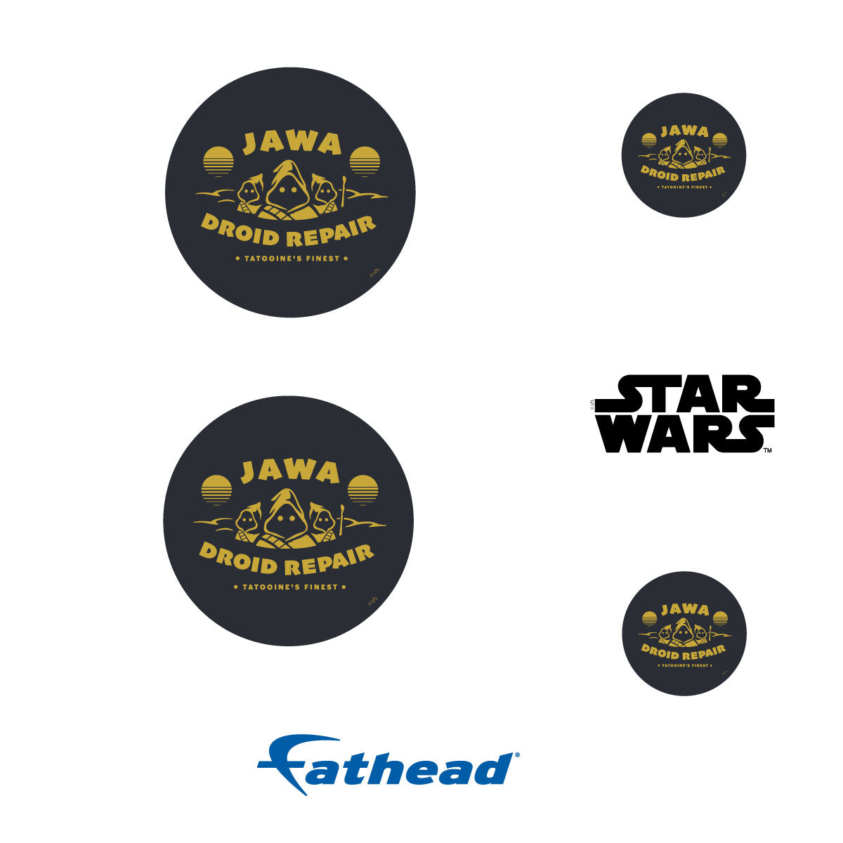 Jawa Droid Repair Minis        - Officially Licensed Star Wars Removable     Adhesive Decal