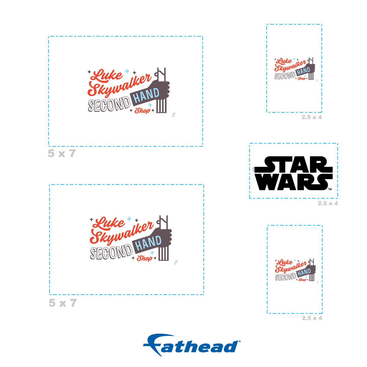 Luke Skywalker SH Shop Minis        - Officially Licensed Star Wars Removable     Adhesive Decal