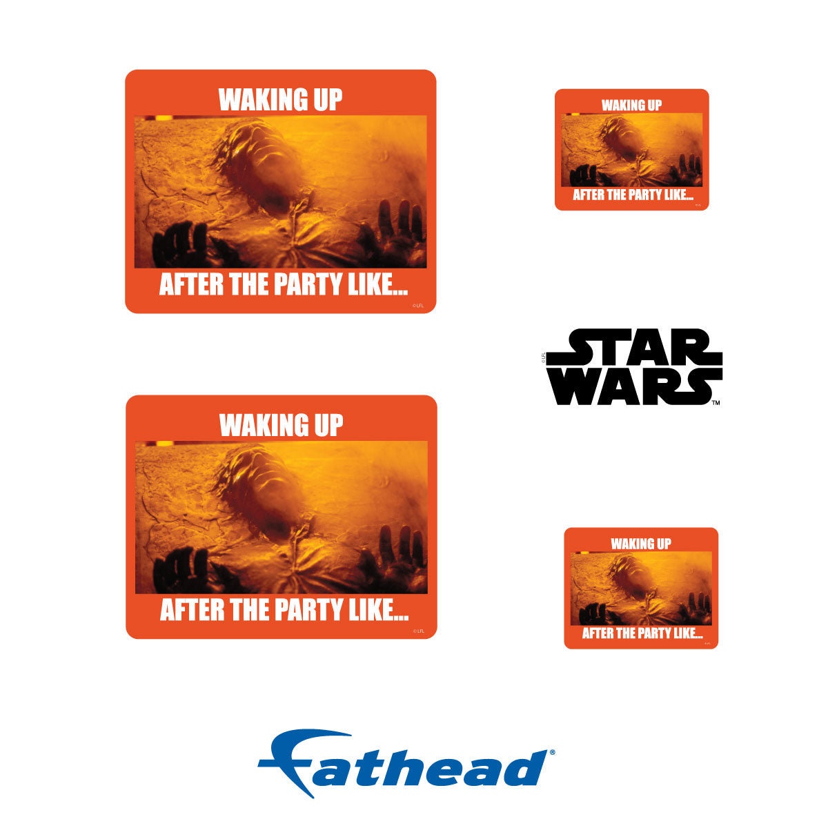 Party meme Minis        - Officially Licensed Star Wars Removable     Adhesive Decal