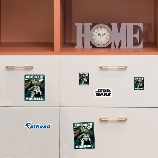 Weekend meme Minis        - Officially Licensed Star Wars Removable     Adhesive Decal