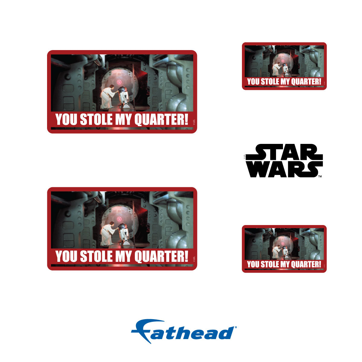 You Stole My Quarter meme Minis        - Officially Licensed Star Wars Removable     Adhesive Decal