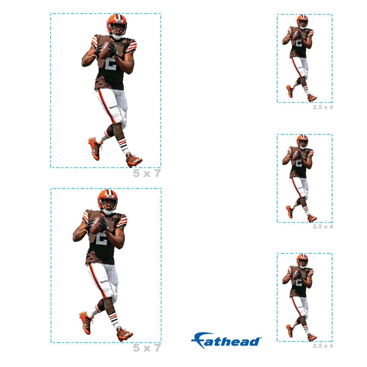 Cleveland Browns: Amari Cooper Minis - Officially Licensed NFL Removable Adhesive Decal