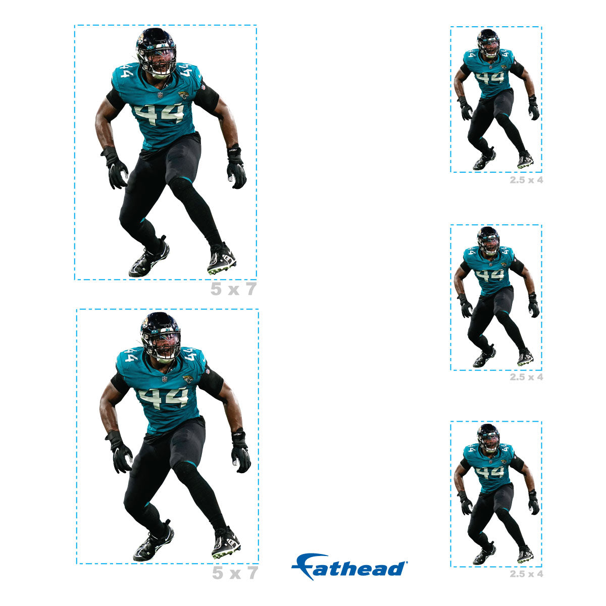 Jacksonville Jaguars: Travon Walker Minis - Officially Licensed NFL Removable Adhesive Decal