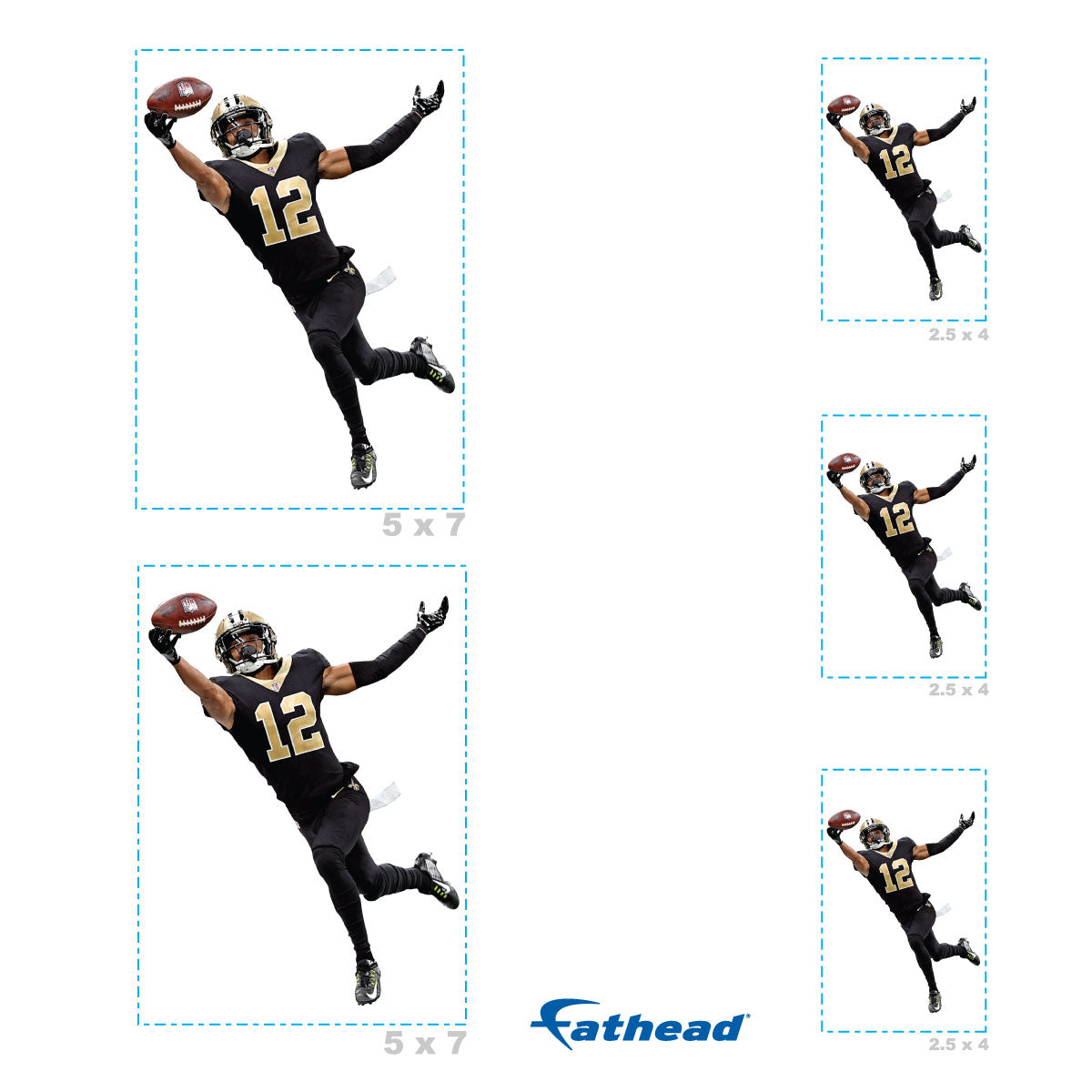 New Orleans Saints: Chris Olave Minis - Officially Licensed NFL Removable Adhesive Decal