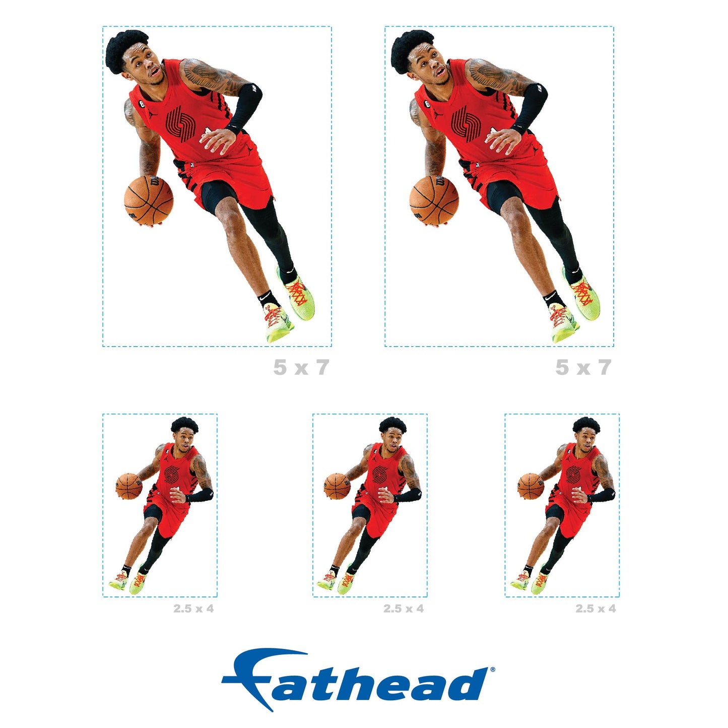 Portland Trail Blazers: Anfernee Simons Minis - Officially Licensed NBA Removable Adhesive Decal