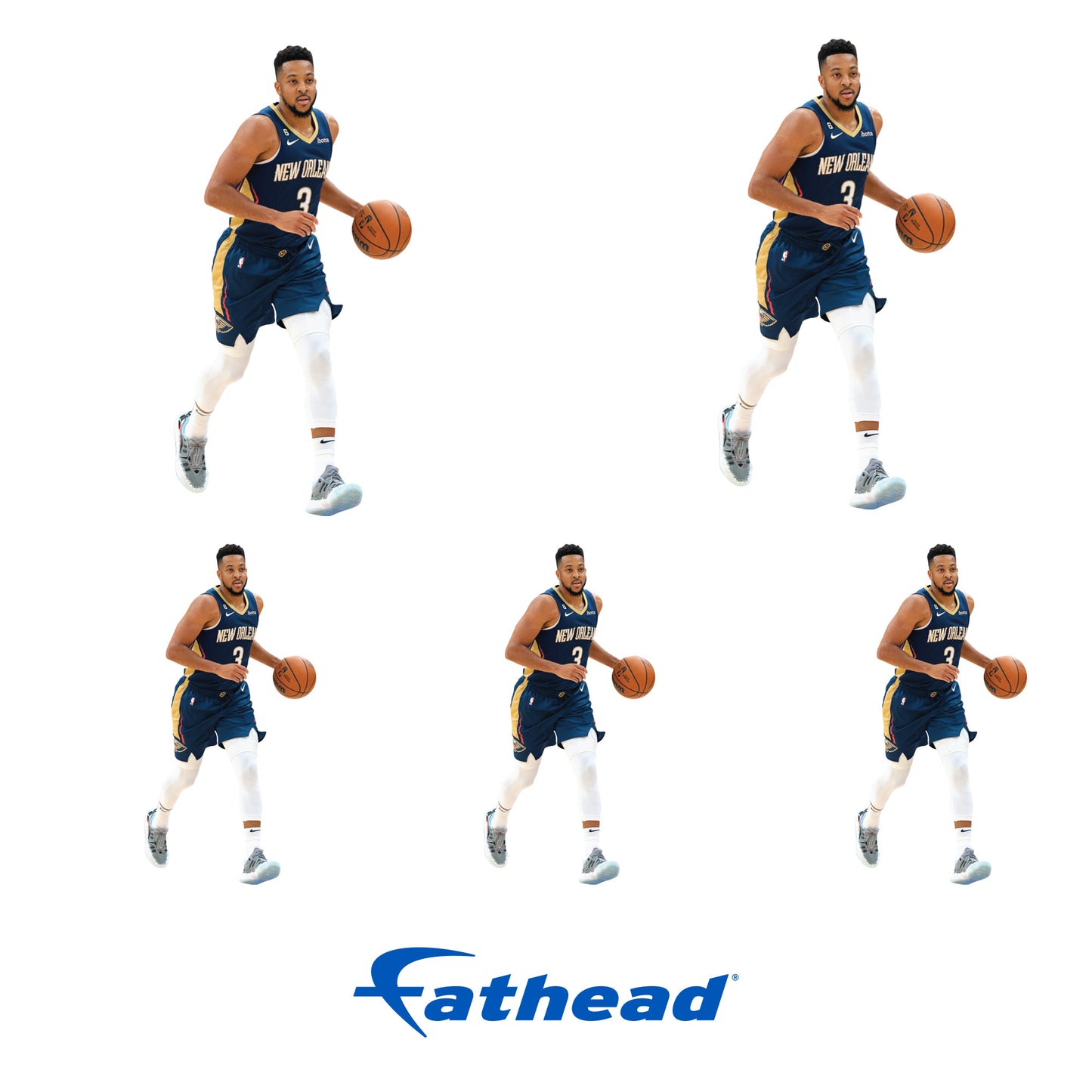 New Orleans Pelicans: CJ McCollum Minis - Officially Licensed NBA Removable Adhesive Decal