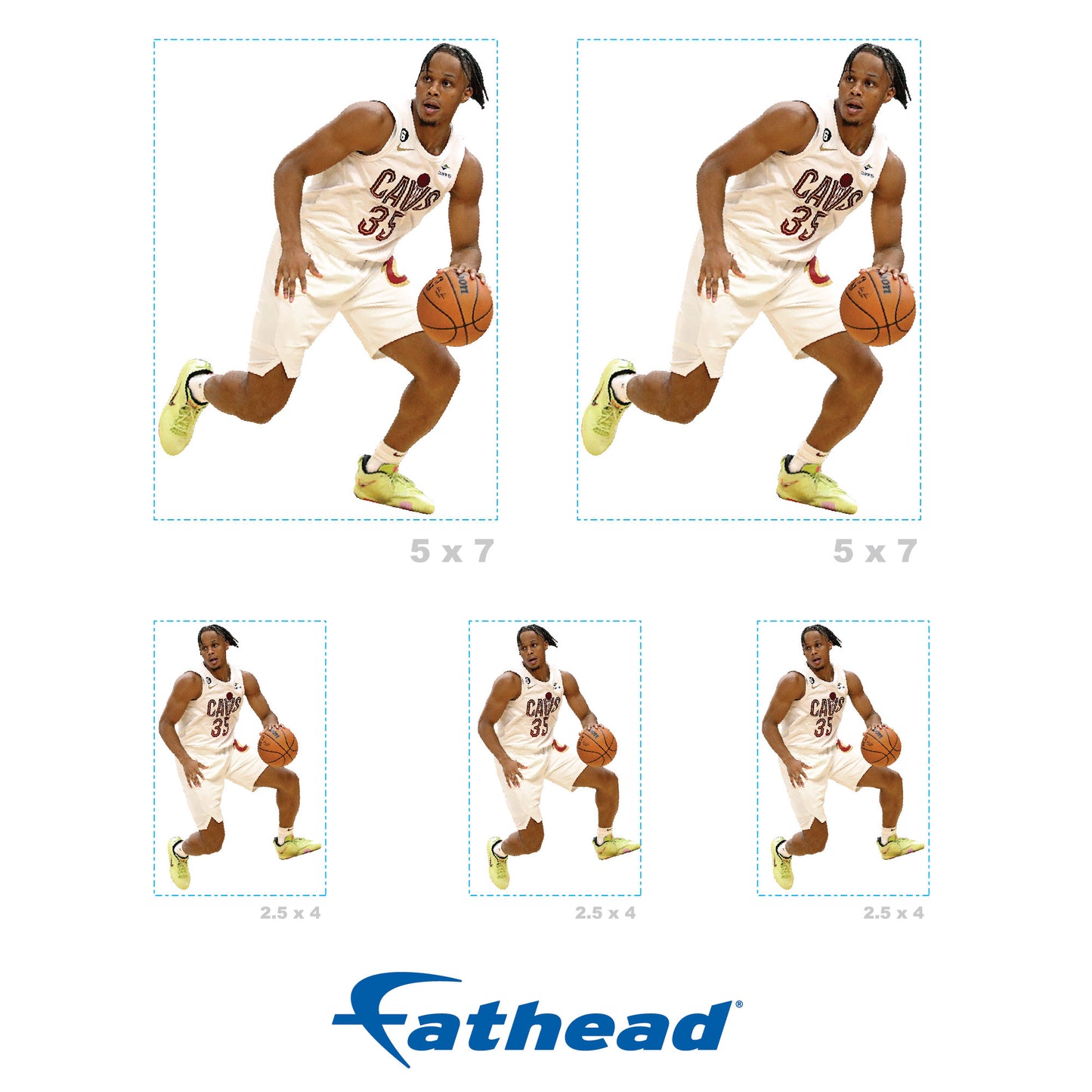 Cleveland Cavaliers: Isaac Okoro Minis - Officially Licensed NBA Removable Adhesive Decal