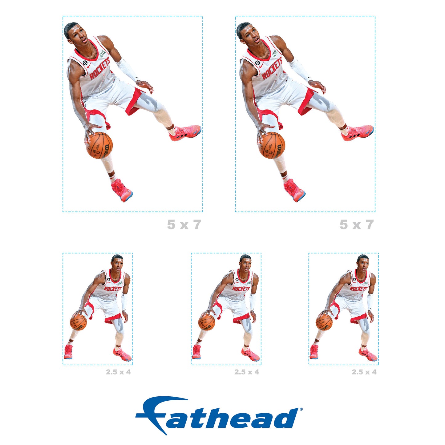 Houston Rockets: Jabari Smith Jr. Minis - Officially Licensed NBA Removable Adhesive Decal