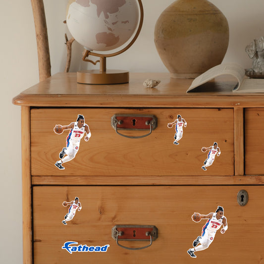 Detroit Pistons: Jaden Ivey Minis - Officially Licensed NBA Removable Adhesive Decal