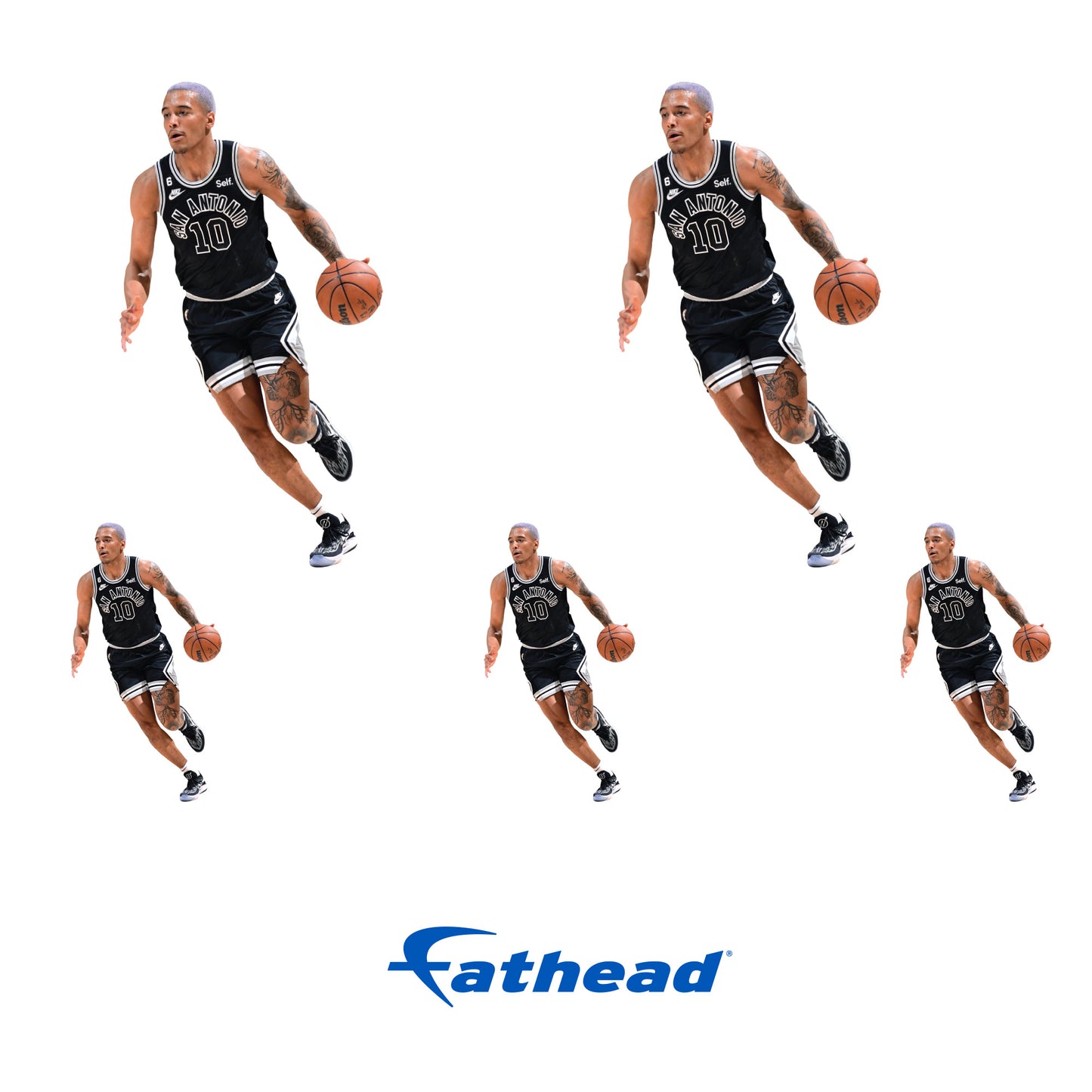 San Antonio Spurs: Jeremy Sochan Minis - Officially Licensed NBA Removable Adhesive Decal