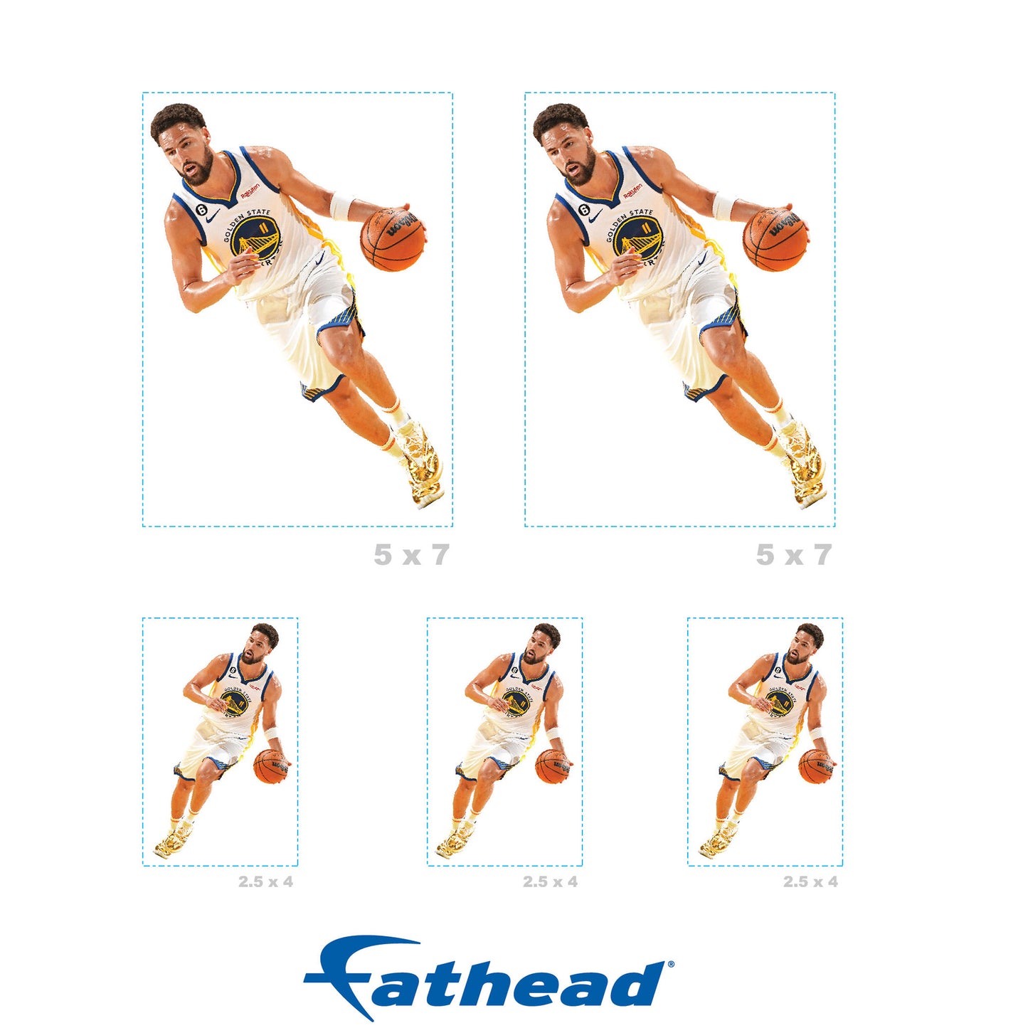 Golden State Warriors: Klay Thompson Minis - Officially Licensed NBA Removable Adhesive Decal