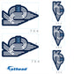 Kansas City Royals:   City Connect Logo Minis        - Officially Licensed MLB Removable     Adhesive Decal