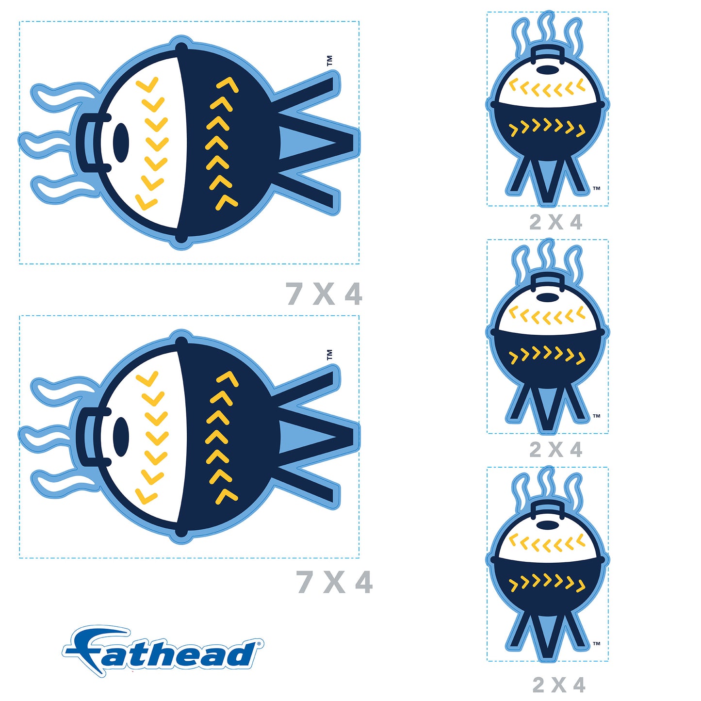 Milwaukee Brewers:   Grill City Connect Logo Minis        - Officially Licensed MLB Removable     Adhesive Decal