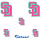 San Diego Padres:   SD City Connect Logo Minis        - Officially Licensed MLB Removable     Adhesive Decal