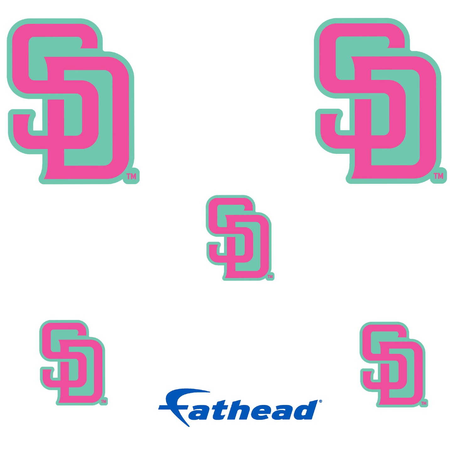 San Diego Padres:   SD City Connect Logo Minis        - Officially Licensed MLB Removable     Adhesive Decal