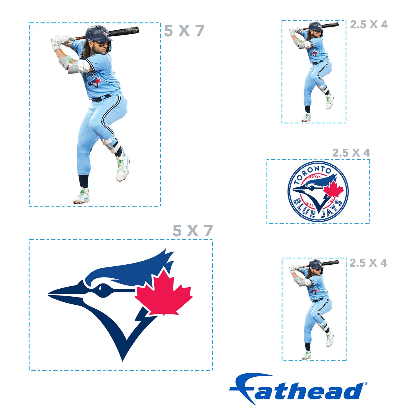 Toronto Blue Jays: Bo Bichette 2023 Minis        - Officially Licensed MLB Removable     Adhesive Decal