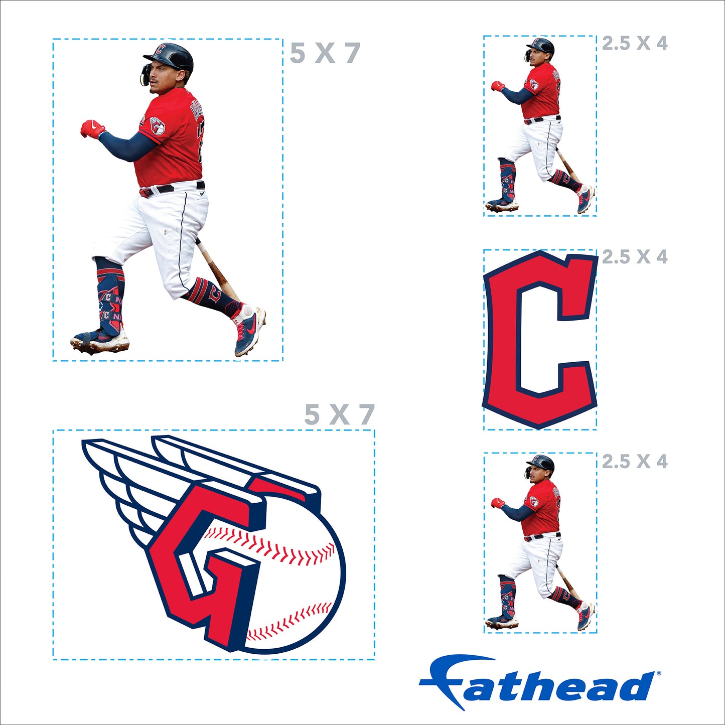 Cleveland Guardians: Josh Naylor 2023 Minis        - Officially Licensed MLB Removable     Adhesive Decal