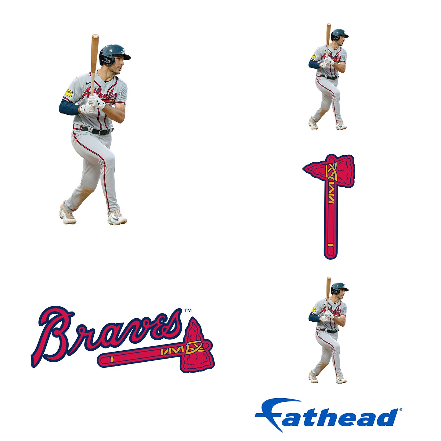 Atlanta Braves: Matt Olson 2023 Minis        - Officially Licensed MLB Removable     Adhesive Decal