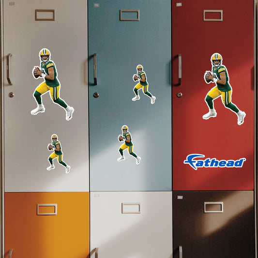 Green Bay Packers: Jordan Love  Minis        - Officially Licensed NFL Removable     Adhesive Decal