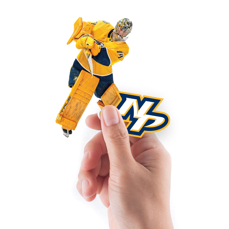 Juuse Saros - 5 Minis (Mixed Sizes) - Official NHL - Nashville Predators - Reusable Vinyl Decals