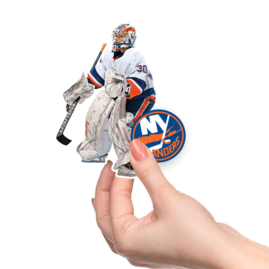 Ilya Sorokin - 5 Minis (Mixed Sizes) - Official NHL - New York Islanders - Reusable Vinyl Decals