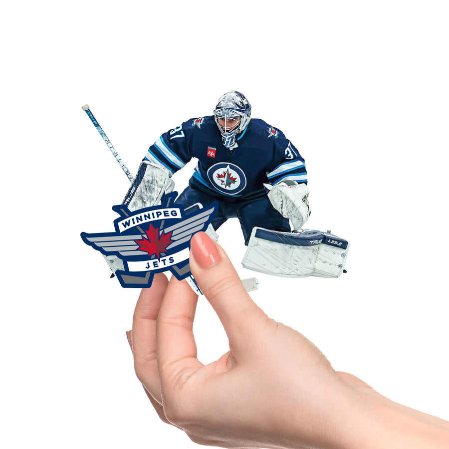Connor Hellebuyck - 5 Minis (Mixed Sizes) - Official NHL - Winnipeg Jets - Reusable Vinyl Decals
