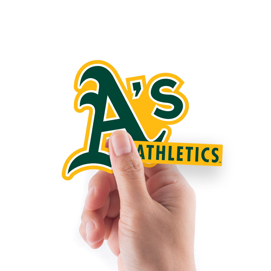 Athletics - 5 Logo Minis (Mixed Sizes) - Official MLB - Reusable Vinyl Decals