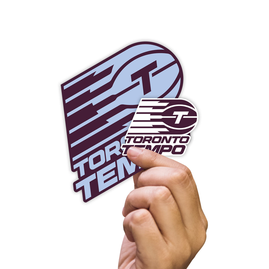 Toronto Tempo - 5 Logo Minis (Mixed Sizes) - Official WNBA - Reusable Vinyl Decals