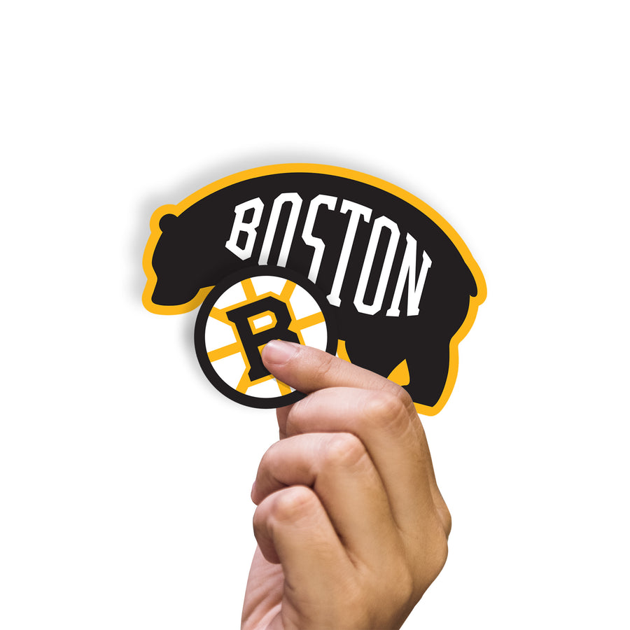 Boston Bruins - 5 Logo Minis (Mixed Sizes) - Official NHL - Reusable Vinyl Decals