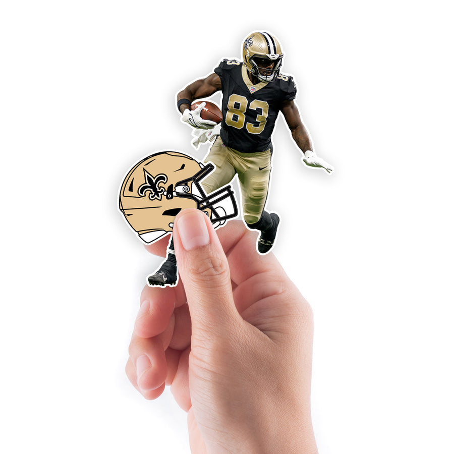 Juwan Johnson - 5 Minis (Mixed Sizes) - Official NFL - New Orleans Saints - Reusable Vinyl Decals