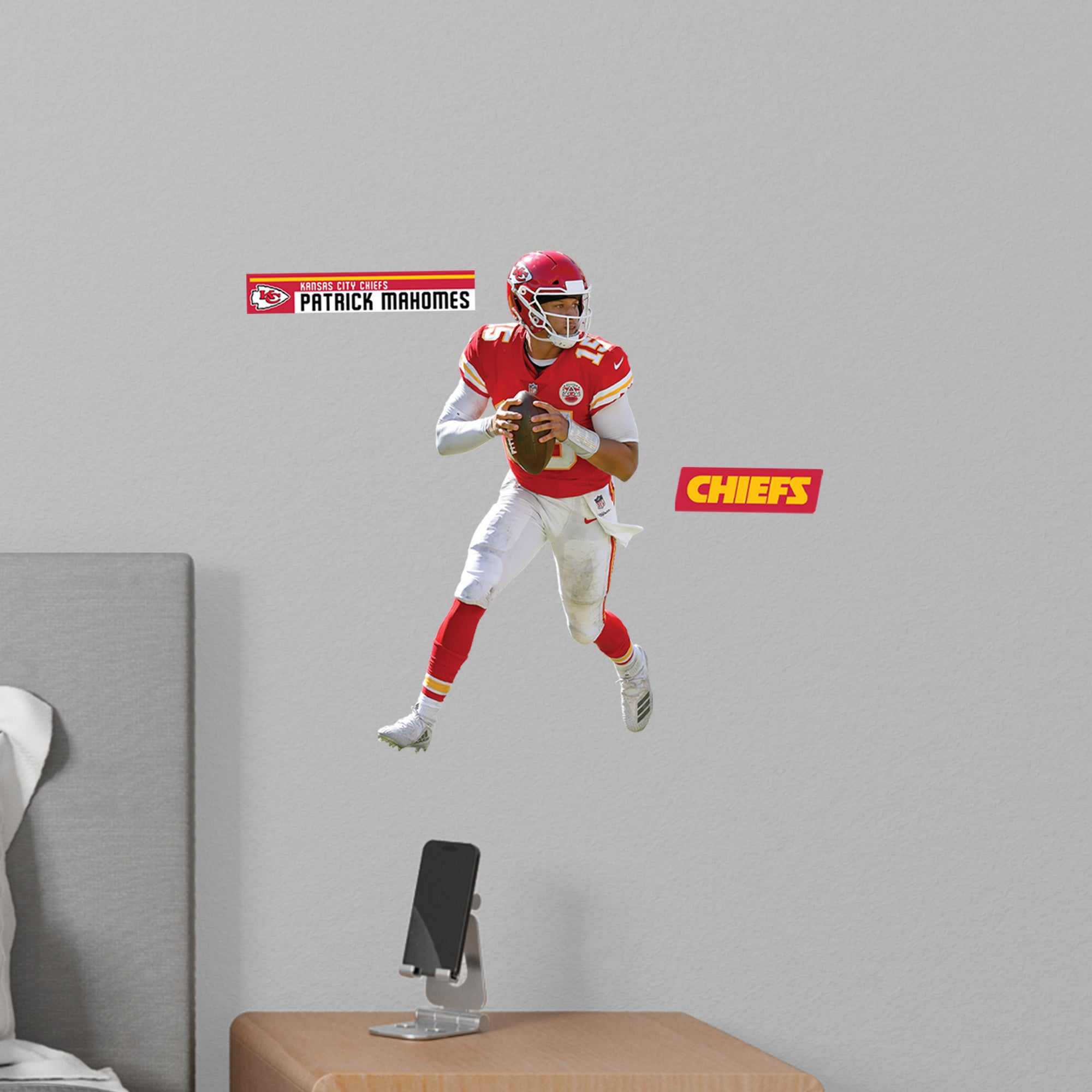 Cc Fathead Patrick Mahomes II - Red & Gold - Official NFL - Reusable Vinyl Wall ...