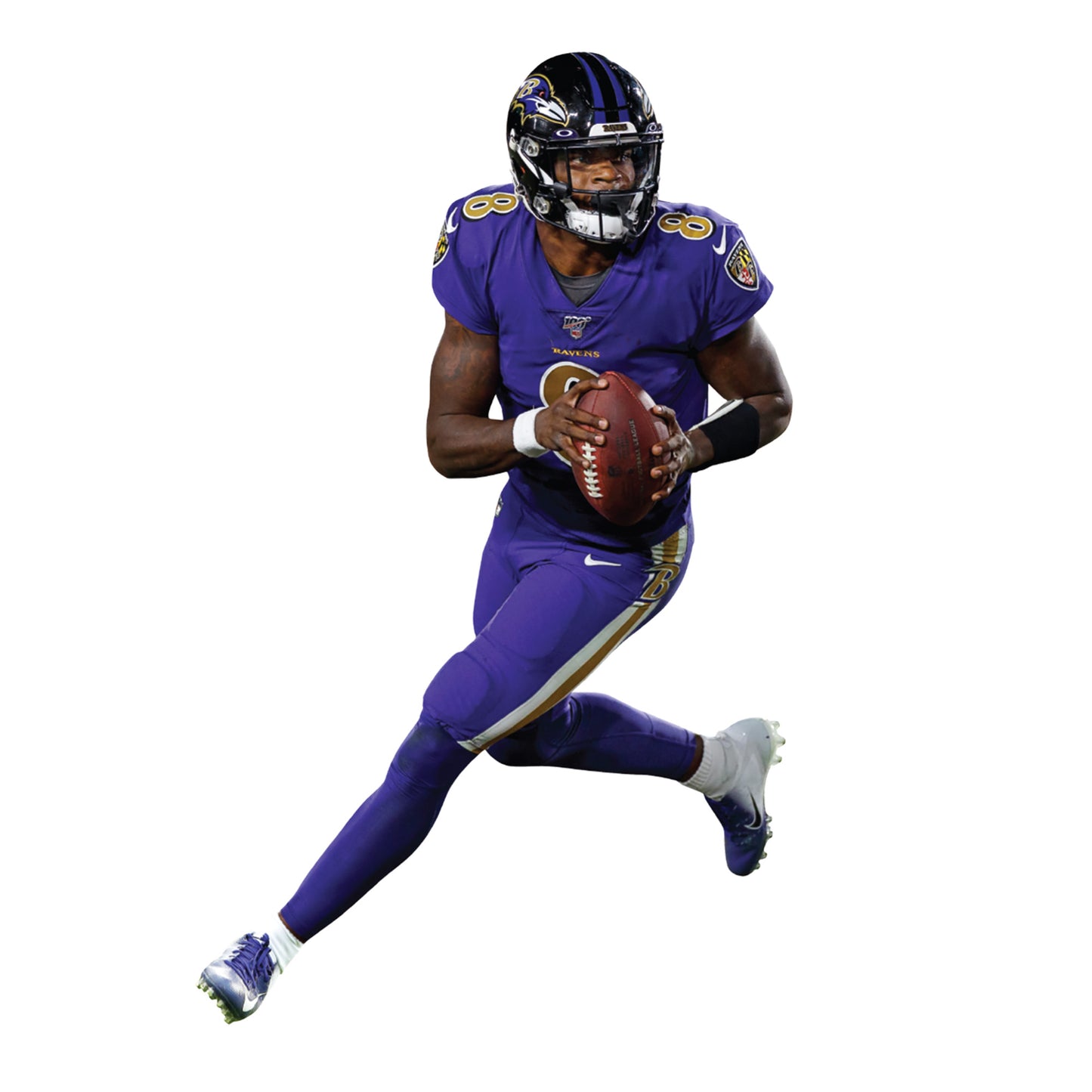 Baltimore Ravens: Lamar Jackson Color Rush        - Officially Licensed NFL Removable Wall   Adhesive Decal