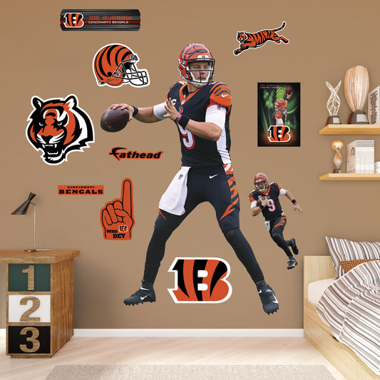 Joe Burrow: RealBig Officially Licensed NFL Removable Wall Decal