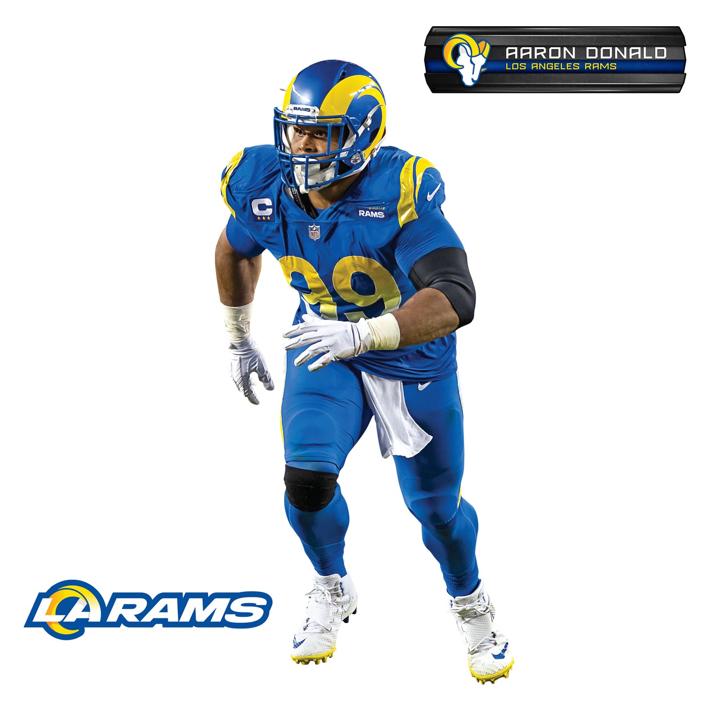 Aaron Donald - RealBig Blue Jersey Collection - Official NFL - Los Angeles Rams - Reusable Vinyl Wall Decals