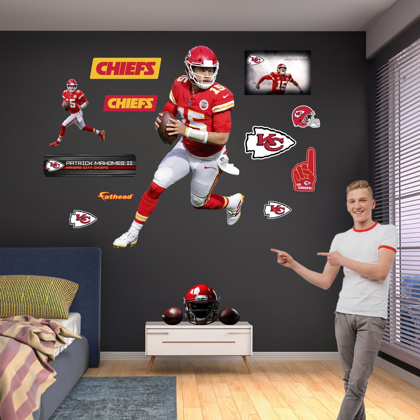 Patrick Mahomes II - RealBig Collection - Official NFL - Kansas City Chiefs - Reusable Vinyl Wall Decals #3