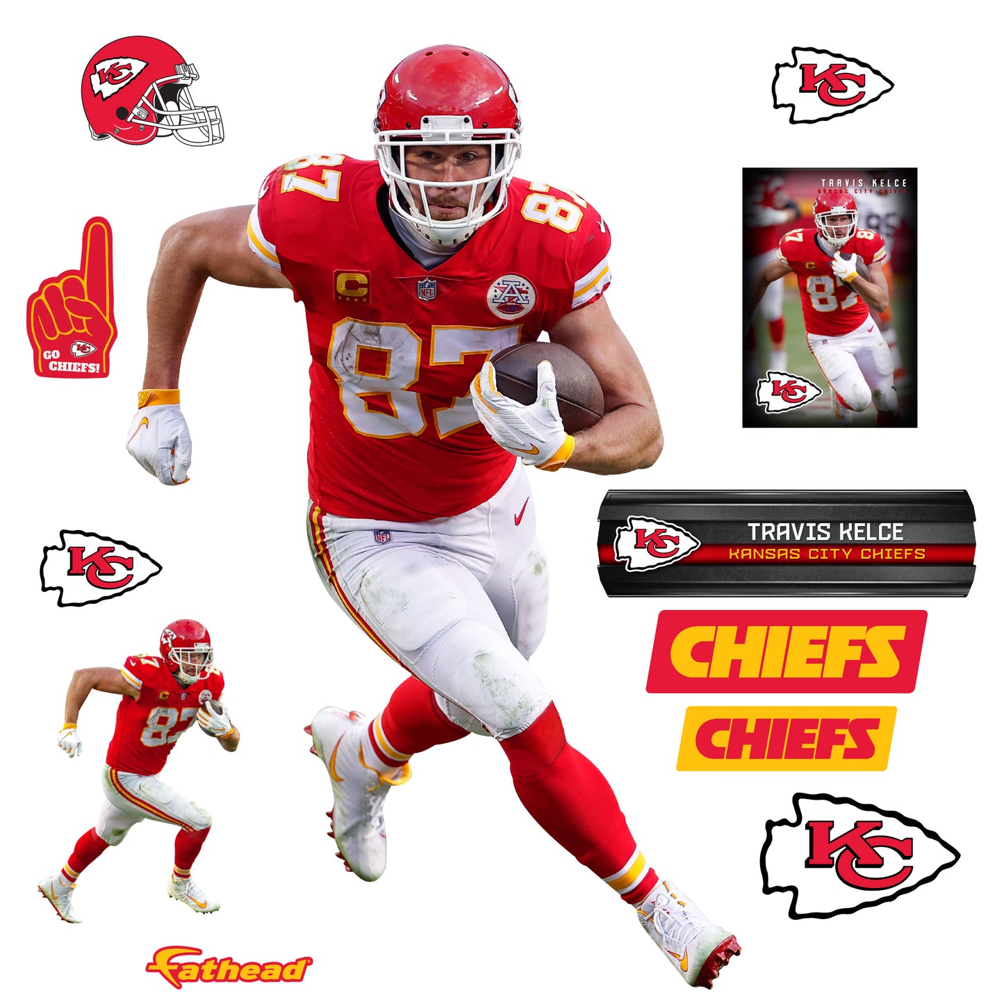 Travis Kelce - RealBig Collection - Official NFL - Kansas City Chiefs - Reusable Vinyl Wall Decals #4