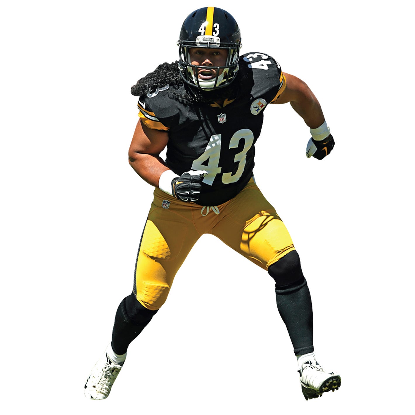 Troy Polamalu - RealBig Legend Collection - Official NFL - Pittsburgh Steelers - Reusable Vinyl Wall Decals